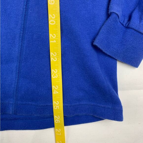 Descente womens large cotton Blue Quarter-Zip pullover shirt long sleeve ski log - Picture 8 of 10